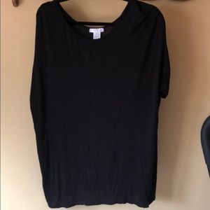 Honey & Lace Tunic Black Top - Large